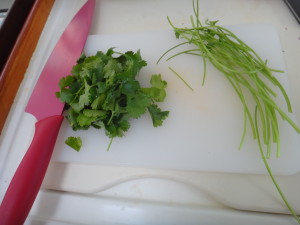 cilantro cleaned